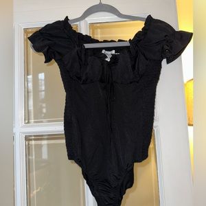 Black Off Shoulder Princess Polly Bodysuit
